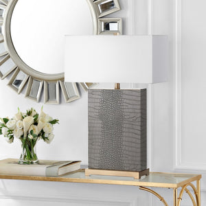 SET OF 2 Joyce 27.75" H Faux ALLIGATOR TABLE Lamps 33CDR