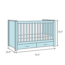 Load image into Gallery viewer, Hillcrest 3-in-1 Convertible Crib #722HW
