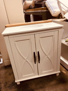 30" Marble top White bathroom vanity