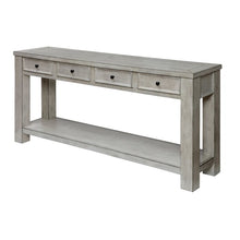 Load image into Gallery viewer, Antique White Janousek 64&quot; Solid Wood Console Table #278HW
