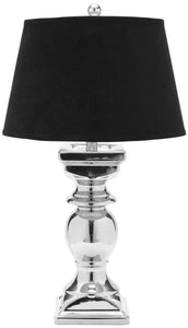 Helen 28 in. Silver Baluster Table Lamp with Velvet Black Shade (Set of 2) #488HW