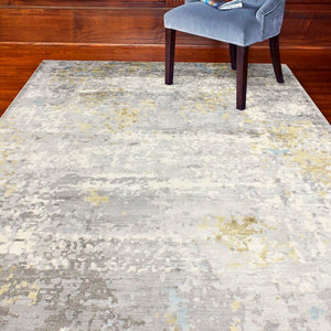 Kanti Abstract Hand-Knotted Gray Area Rug 9x12(2101RR)