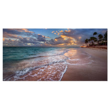 Load image into Gallery viewer, &#39;Palm Trees on Clear Sandy Beach&#39; Photographic Print on Wrapped Canvas #136HW
