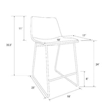 Load image into Gallery viewer, Bowden Faux Leather Counter Stool Single Brown(1401)
