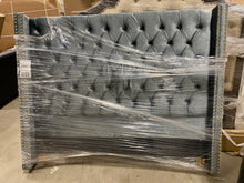 Load image into Gallery viewer, Jennie Tufted Upholstered Low Profile Platform Bed Gray Queen AS IS 3443RR
