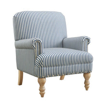 Load image into Gallery viewer, Bashir Armchair White Linen/Blue(966)
