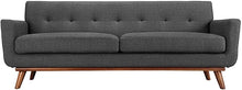 Load image into Gallery viewer, Engage Gray Upholstered Fabric Sofa Dark Gray
