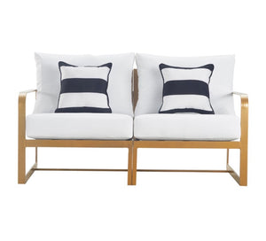 Mirabelle Outdoor Sofa in White and French Gold(623)