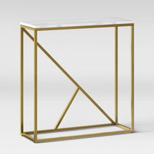 Load image into Gallery viewer, Highfield Console Table White Marble/Brass(534)
