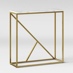 Highfield Console Table White Marble/Brass(534)