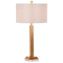 Load image into Gallery viewer, Perri 30 in. Gold Candlestick Crystal Base Table Lamp with Off-White Shade (Set of 2) - #137CE
