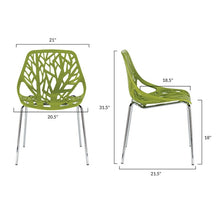 Load image into Gallery viewer, Radcliffe Stacking Patio Dining Chairs Set of 4 Green(1464)
