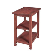 Load image into Gallery viewer, Country Cottage Red Antique 2 Shelf End Table 2445CDR
