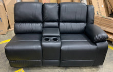 Load image into Gallery viewer, Procida Faux Leather Symmetrical Reclining Corner Sectional Piece Black 892CDR
