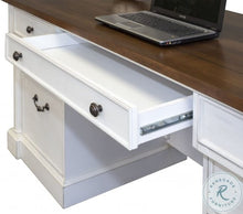 Load image into Gallery viewer, Durham Weathered White 66" Executive Desk

