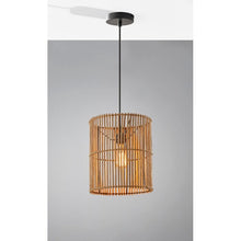 Load image into Gallery viewer, Alessio 1 Light Wicker Drum Pendant Set of 2 Natural(505)
