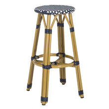 Load image into Gallery viewer, Kelsey Indoor-Outdoor Bar Stool in Navy/White Set of 2 #482HW - 2BOXES
