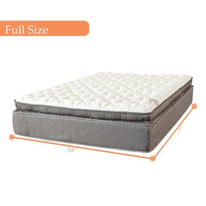 Full size spinal solution 13 firm pillow top mattress and box spring #507nt
