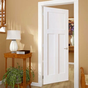Paneled Solid Wood Primed Standard Door - #14CE