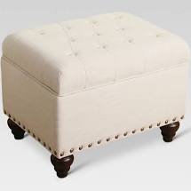 Danbury Tufted Storage Ottoman with Nailheads - Threshold, #6267