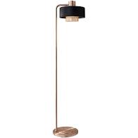 Bradbury Black and Brushed Copper One-Light Task Floor Lamp #9092