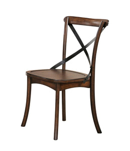 Set of 2 Kaelyn Side Dining Chair Dark Oak/Black - Acme Furniture #4176