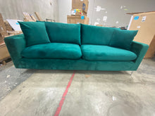 Load image into Gallery viewer, Meridian Furniture Naomi Green Velvet Sofa *AS-IS* 7023RR-OB
