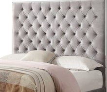 Load image into Gallery viewer, Lacey Upholstered Headboard Gray Queen
