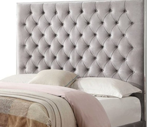 Lacey Upholstered Headboard Gray Queen