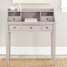 Load image into Gallery viewer, Carter Wood Secretary Desk with Hutch - Safavieh-Gray
