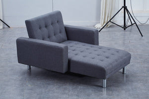 Calma Tufted Two Arms Rolled Chaise Lounge 7318RR-OB
