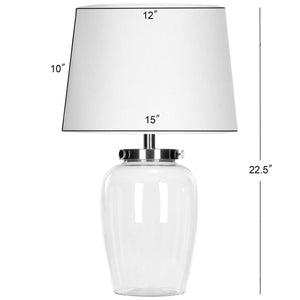 22.5" Evan Fillable Glass Table Lamp Clear - Includes CFL Light Bulb (SB301)