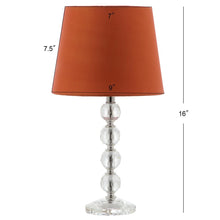 Load image into Gallery viewer, NOLA 16-INCH H STACKED CRYSTAL BALL ORANGE SHADE LAMP SET OF 2 #1665HW
