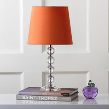 Load image into Gallery viewer, NOLA 16-INCH H STACKED CRYSTAL BALL ORANGE SHADE LAMP SET OF 2 #1665HW
