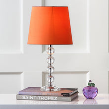 Load image into Gallery viewer, NOLA 16-INCH H STACKED CRYSTAL BALL ORANGE SHADE LAMP SET OF 2 #1665HW
