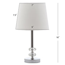 Load image into Gallery viewer, Ashford 16 in. Clear Crystal Orb Table Lamp with White Shade - Set of 2 (SB348)
