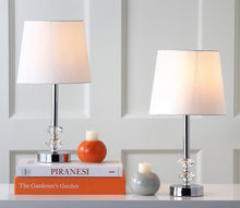 Load image into Gallery viewer, Ashford 16 in. Clear Crystal Orb Table Lamp with White Shade - Set of 2 (SB348)
