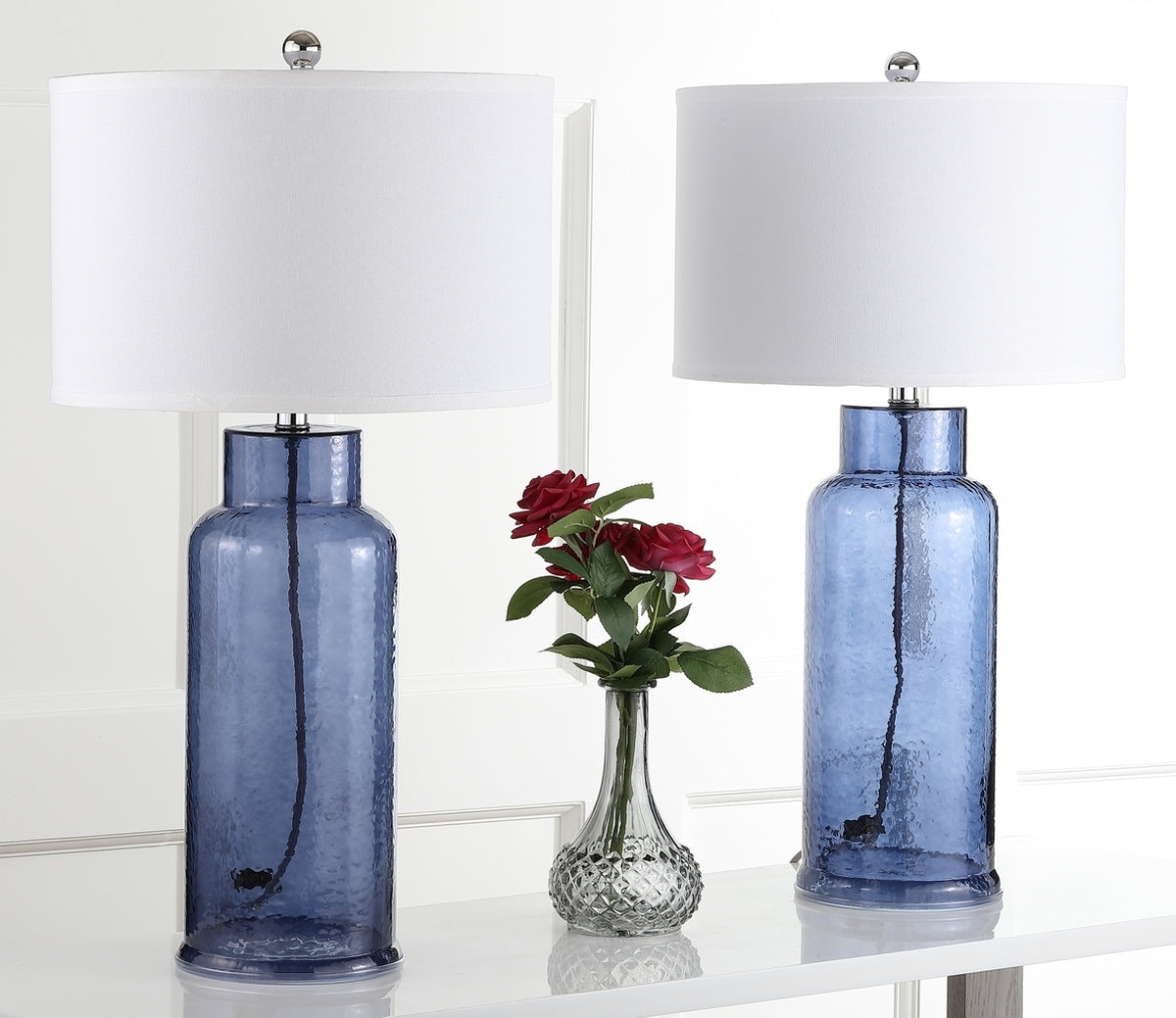 29 in. H Sea Glass Bottle Table Lamp - Set of 2 (SB741)