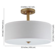 Load image into Gallery viewer, Clara 16 in. 3-Light Chrome Semi-Flush Mount Light (SB1086)
