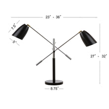 Load image into Gallery viewer, Mavis 32 in. Black Balance Table Lamp with Black Shade (SB1080)
