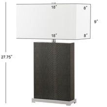Load image into Gallery viewer, Joyce Grey Faux Snakeskin 27.75&quot; Table Lamp - Set of 2 #969HW
