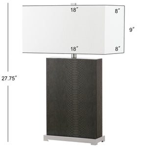 Joyce Grey Faux Snakeskin 27.75" Table Lamp - Set of 2 #969HW