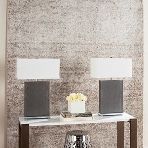 Joyce Grey Faux Snakeskin 27.75" Table Lamp - Set of 2 #969HW