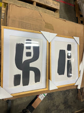 Load image into Gallery viewer, 20&quot; H x 32&quot; W x 1&quot; D Ink Maze by Ejaaz Haniff 2 Piece Painting
