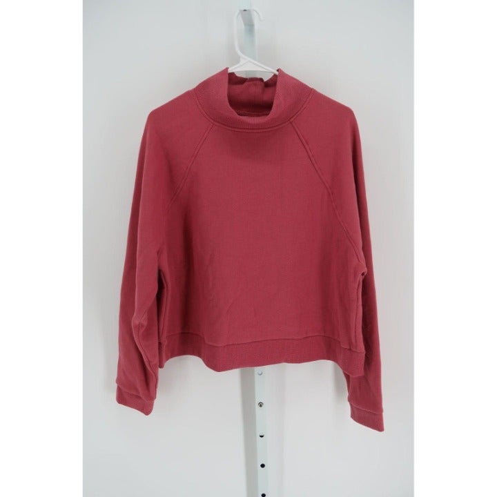 Women's Mock Neck Pullover Sweatshirt