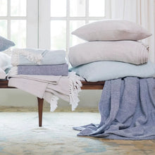 Load image into Gallery viewer, Elisabeth York Tabor Sea Glass Throw Blanket with Fringe
