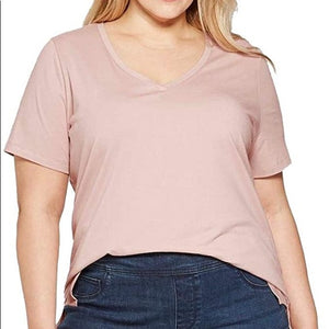 Women's Plus Size Super Soft V-Neck T-Shirt
