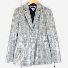 Load image into Gallery viewer, Women&#39;s Plaid Sequin One-Button Blazer by Tommy Hilfiger
