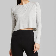 Load image into Gallery viewer, Women&#39;s Long Sleeve Cropped Thermal Top

