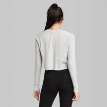 Load image into Gallery viewer, Women&#39;s Long Sleeve Cropped Thermal Top
